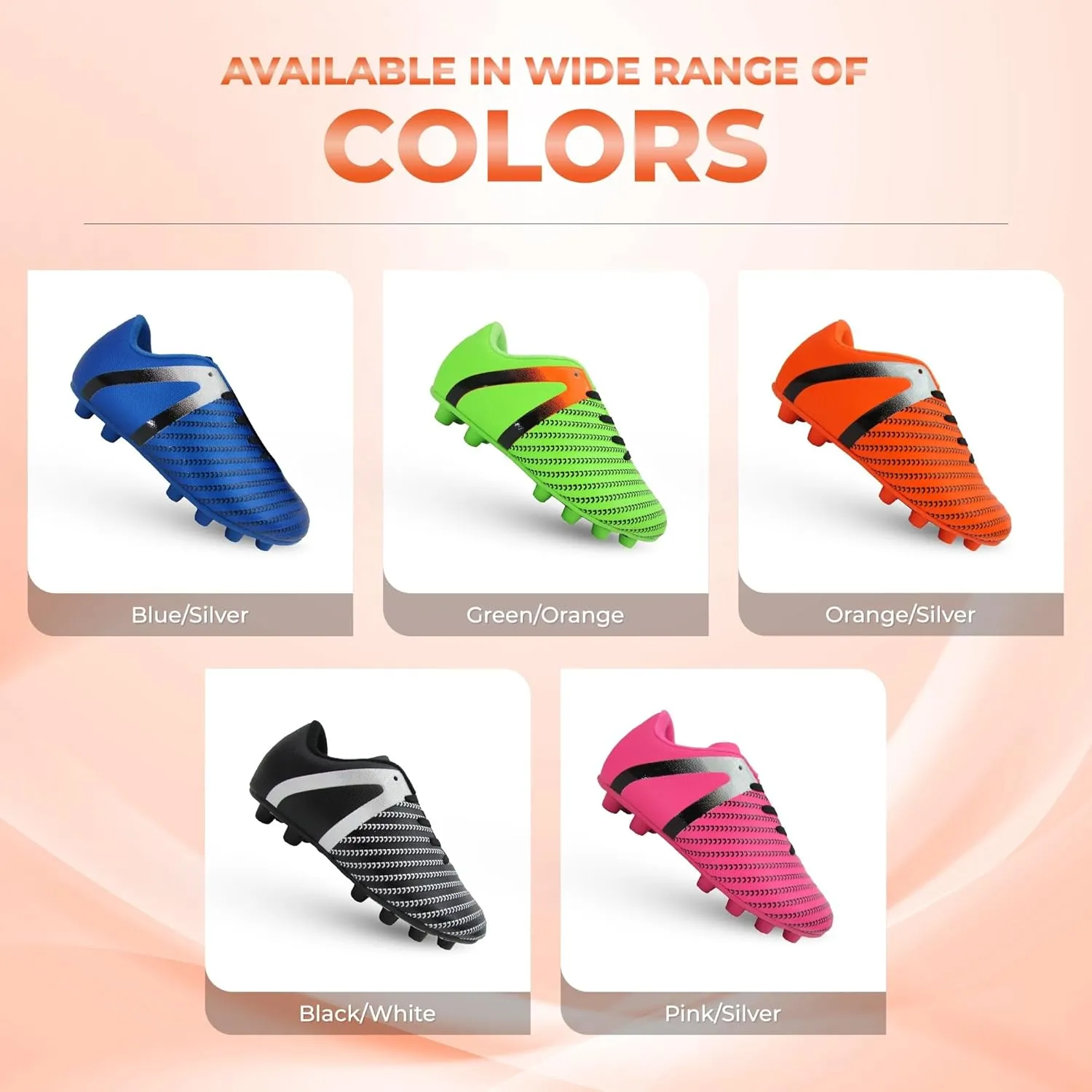 Vizari USA Impact Soccer Cleats for Kids  Youth Firm Ground Football Shoes | Breathable Design for Toddler, Little Kid & Big Kid Players
